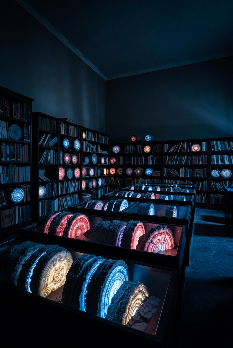 Stratigraphic core samples in a research archive