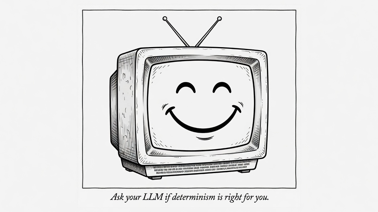 A vintage television with a big confident smiley face on the screen, in the style of a drug advertisement